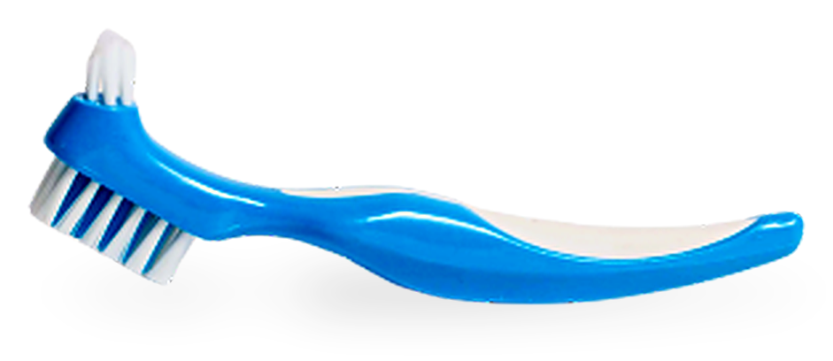 Curedent dual-head denture cleansing brush