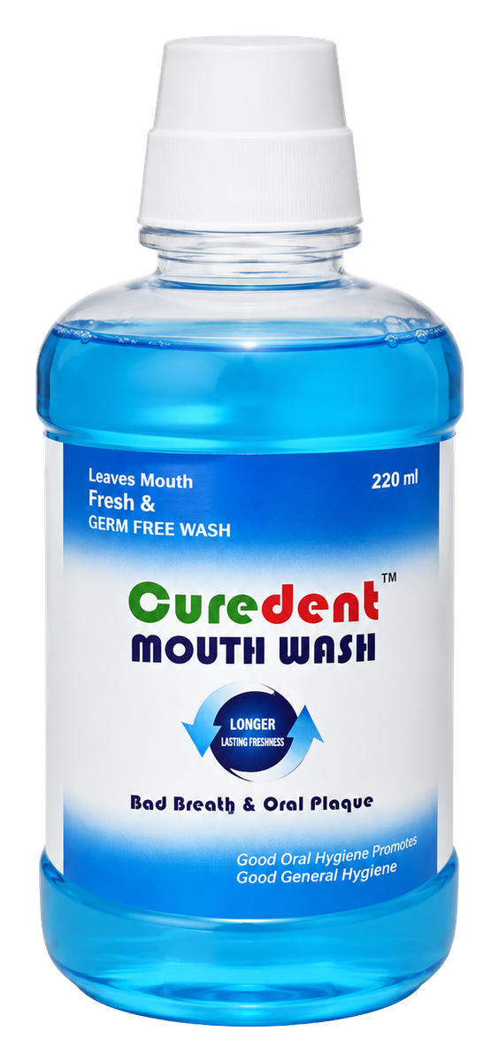 Curedent sodium fluoride mouthwash 275 ml bottle